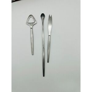 Vintage Kalmar MCM Bar Tools Set of 3 Stainless Steel Italy Bottle Opener Knife